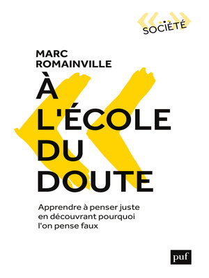 cover image of À l'école du doute